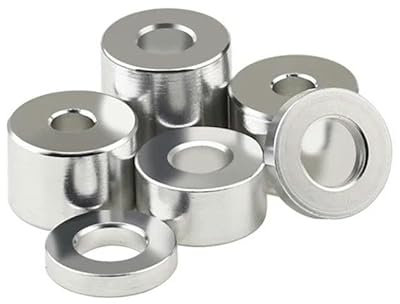 M3 Aluminium-Buchsenscheibe ohne Gewinde, runde Unterlegscheibe, Kabelabstandshalter, Abstandshalter, Dichtung, Hülsenlänge 1 1,5 2 2,5 3 3,5 4 4,5 5 5,5 6 6,5–30 mm–3,1 x 6 x 10 mm (20 Stück)