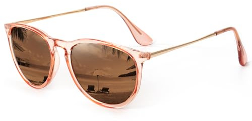 HENGOSEN Sonnenbrille Damen Polarisiert Sunglasses-Woman: Polarisiert Sonnenbrille Damen Retro UV Schutz Vintage Sunglasses