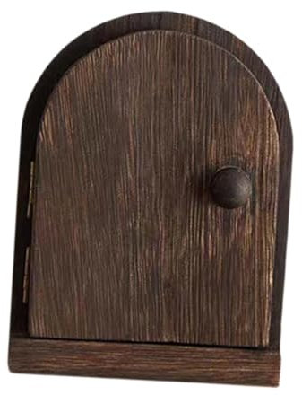 Sharplace Cubierta de Interruptor de luz con Toma de Corriente de Puerta de Madera, decoración de Arte de Pared, Protector de Placa de Pared para Panel de, Marrón Oscuro