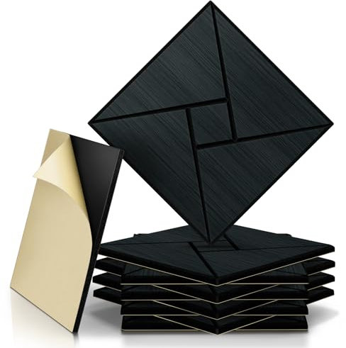 JAMELO Paneles insonorizantes de chapa de madera, 10 unidades, 30 x 30 x 1,2 cm, paneles acústicos 3D autoadhesivos para techo, puerta, decoración de pared, revestimiento de pared, roble negro