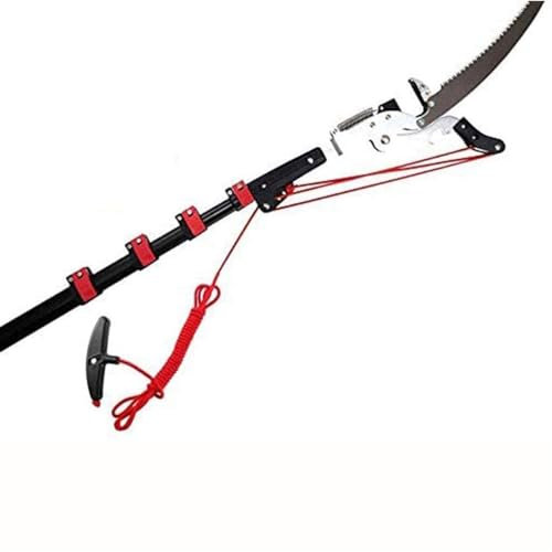 GLMGBP Podadora de árboles telescópica, Sierras de pértiga telescópicas, podadoras de árboles de Largo Alcance Extensibles, Sierra de pértiga Profesional para paisajismo para serrar y Cortar 5,4 m/
