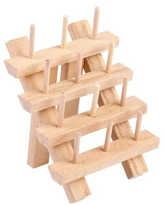 Fadenspulen Organizer Aufbewahrungsbox for Nähgarn aus Holz, Spulengarnhalter, Heimstickerei, Klapprahmen, Nähständer, Organizer in mehreren Größen für Stickerei, Quilten, Nähen, Haare Flechten(12 col