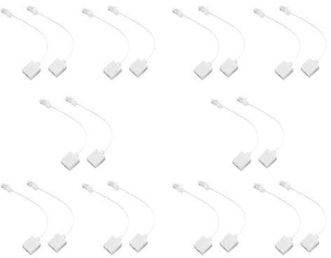 Kznifmk 20 Stecker 8P4C/RJ45 Stecker RJ11 6P4C auf M/F Telefonadapter Ethernet