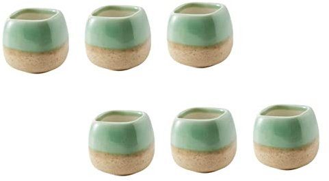 Toyvian 6piezas Mini De Cerámica Vintage para Suculentas Decoración De y Diseño y