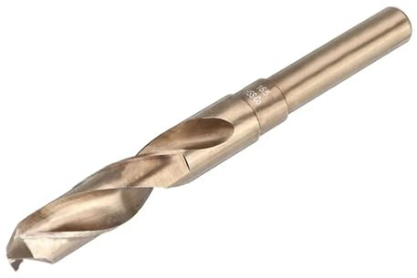 Broca helicoidal HSS-Co M35 de cobalto de 1/2 pulgada con vástago reducido de 13,5-30 mm for perforación de metal y acero inoxidable.(25mm)