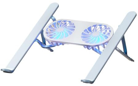 Base di raffreddamento del computer portatile regolabile Stand Dual Fan Pieghevole Laptop Cooling Pad per Macbook 11-16 Stand Notebook Portatile Pollice