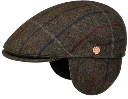 Mayser Sidney Plus Colorado Flatcap Schirmmütze mit Ohrenklappen Made in EU Herren Herbst Winter