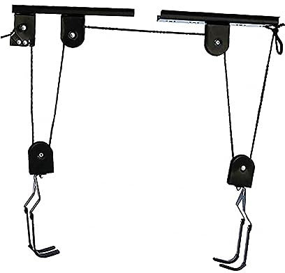 ibasenice Heavy Duty Bike Ceiling Rack Solid Wall Mounted Hoist Storage for Garage Shed Space Saving Design for Indoor Bike Storage Easy Accessibility