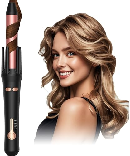Boucleur a Cheveux Automatique, Boucleur Automatique, Fer a Boucler Automatique, Curling Iron 4 Température Réglable, Friseur Cheveux Femme, 25mm Fer à Friser pour Tous Les Types de Cheveux