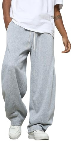 Genérico Pantalon Chandal Hombre Largos Deportiva Casual Pantalones Hombre Invierno Gym Jogger Running con Bolsillos Simple Pantalón Yoga Otoño Ropa 1#Gris Claro M