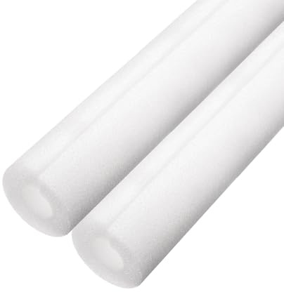QUARKZMAN 2 Stück Rohrisolierung Schaumrohr Geteiltes Rohr Isolierung Weiß | 10mm 3/8 Zoll ID 22mm OD 3ft, Frostschutz, Für Kupferrohr