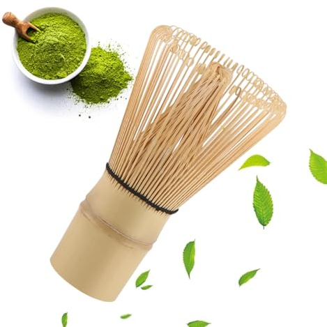 Fouet à matcha en bambou naturel, fouet en bambou fabriqué à la main pour le thé matcha. Ustensiles authentiques pour les cérémonies du thé japonaises - Durable, facile à nettoyer 02
