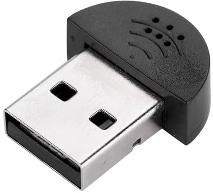 ZenithAur Mini micrófono USB para computadora portátil y de Escritorio, un Adaptador de grabación de Audio Compacto con captación omnidireccional para reuniones y Chat en línea (Negra)