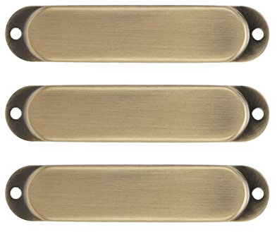 Asixxsix Gitarr Pickup Cover, 3st Koppar Single Coil Pickup Covers Bullerreducering Lättvikt med Enkel Installation för Elgitarr (Brons)
