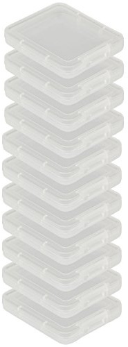 Poppstar Estuche Tarjetas de Memoria CF Compact Flash, Funda Tarjeta SD para el Transporte, 10 Piezas