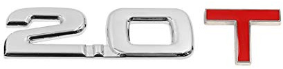 X AUTOHAUX Emblema Decorativo 2.0T 3D Metal 1Pc para Coche Universal