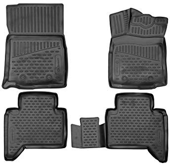 Element 3D Gummimatten Passgenaue Fußmatten Toyota Tacoma Double Cab 2018-2019 Pickup-USA Automatik-Getriebe 4tlg