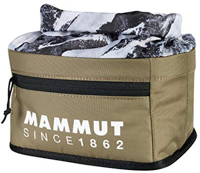 Mammut Boulder Chalk Bag | Kreidebeutel mit Reißverschlussfach, Magnesia Tasche | Dark Clay
