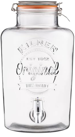 Kilner Glass Clip Top Round Drinks Dispenser (8 litres)