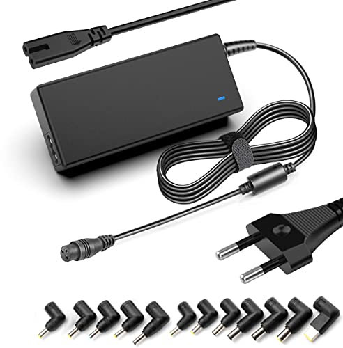 90W Universal Laptop Ladegerät 15V 20V Netzteil mit Automatischer Spannung, Geeignet für Laptops HP Dell Toshiba IBM Lenovo Acer Samsung Sony Chromebook Tablet und Smartphone