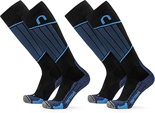 normani 2 Paar Merino Kompressionsstrümpfe Damen und Herren, Stützstrümpfe Thrombosestrümpfe für Sport, Flug, Laufen, Reisen, Radsport, Schwangerschaft, bessere Durchblutung