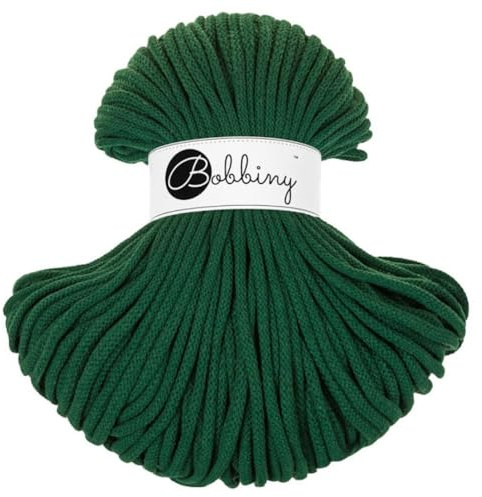 Bobbiny Makramee-Flechtkordel, 5 mm, 100 m, Dunkelgrün (Pine Green)