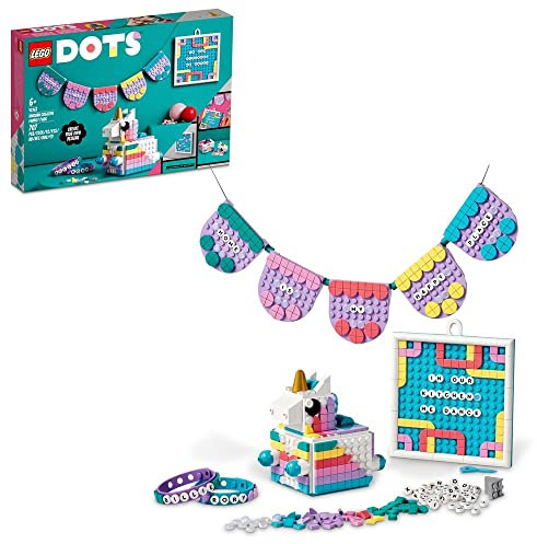 LEGO 41962 DOTS Unicorn Creative Family Pack 5 in 1 Toy Crafts Set with Bunting and Message Board, Party Decorations Gift for Kids, Girls and Boys Aged 6 Plus