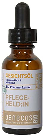benecosBIO Gesichtsöl BIO-Pflaumenkernöl PFLEGEHELD:IN - Trockene Haut & Mischhaut