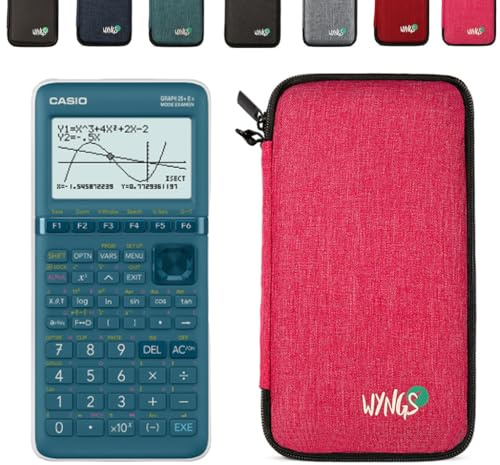 Casio Graph 25+E II inkl. WYNGS Schutztasche Pink - Grafikrechner - Basic Set