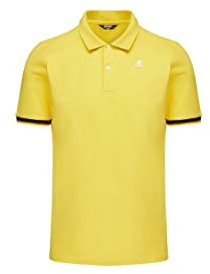 K-Way Polo a maniche corte K-way modello VINCENT in cotone elasticizzato colore Giallo, codice K7121IW XZ7 Giallo Yellow Sunstruck