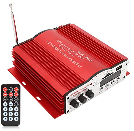 Aramox Ma-200 Amplificatore Audio Digitale Amplificatore di Potenza Hi-Fi Home Stereo Car Fai da Te Player 4Ch 30W Bass Per Mp3 Mp4 Dvd Vcd Fm Usb Riproduzione Strumento di