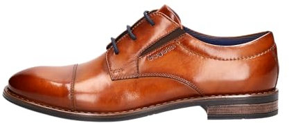 bugatti Herren Businessschuhe, Männer Business Schnürer, Wechselfußbett,Schnuerer,straßenschuhe,Strassenschuhe,Cognac (6300),42 EU / 7.5 UK
