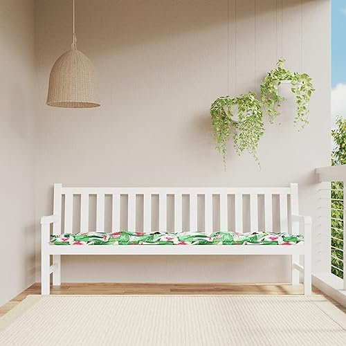Chaduof Gartenbank-Auflage Mehrfarbig 200x50x7 cm Stoff Stuhlkissen, Sitzpolster, Sitzauflagen Für Bänke, Bankkissen, Sitzbankauflagen, Polster Sitzbank 361654