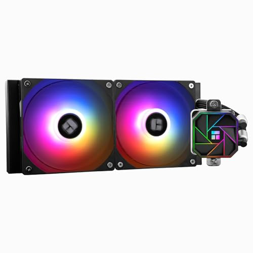 Thermalrlght Aqua Elite 240 V3 Liquid CPU Cooler, AIO Pump Head Speed up to 3300RPM, TL-C12B-S V2×2 PWM Fans,for AMD/AM4/AM5, Intel LGA1150/1151/1200/2011/1700, Computer CPU Aio Cooler