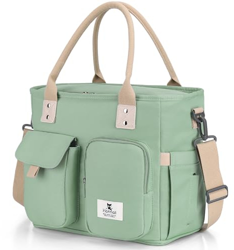 Hafmall Borsa Termica Porta Pranzo 18L con Spalla Regolabile, Borsa Porta Pranzo Impermeabile, Borsa Frigo Pranzo per Picnic,Lavoro, Scuola, Viaggio, Campeggio, Mare (Verde)