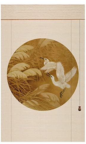 Bambus Rollo Bambus Jalousien, Bedruckter Bambusvorhang, kreatives Design von Verdunkelungsrollos Bedruckte Verdunkelungsrollos for Innenwände(100X200CM)