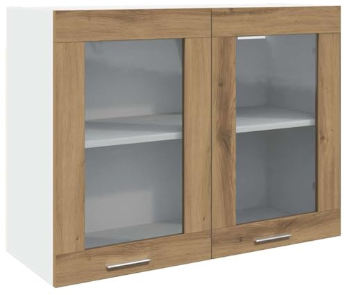 vidaXL Vitrina Colgante Lyon Roble Artesanal 80x31x60 cm Madera de ingeniería