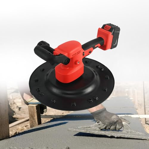 WHYYDSS Wall Smoothing Polishing Machine, Electric Wall Smoothing Machine, Electric Board Grinder, Electric Concrete Trowel Machine, for Wall/Mortar Construction,1Battery
