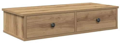 vidaXL Wandregal mit Schubladen Artisan-Eiche 80x31x17cm Holzwerkstoff