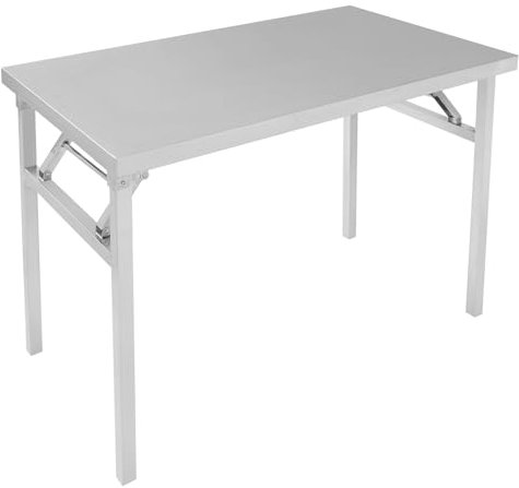 Arbeitstisch Edelstahl, Klappbar Edelstahl Tisch Gewerbliche, Edelstahl Zubereitungstisch für Küchen, Milchteeläden, Restaurants und Cafés, 100 * 60 * 75cm