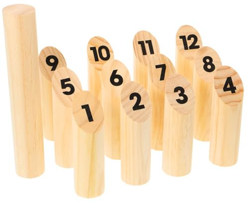 BESPORTBLE Nummeriertes Wurfspiel Holzset Interaktives Outdoor Game Für Junge Mädchen Und Erwachsene Tragbares Wikingerspiel Für Garten Picknick Camping Und Familienfeiern