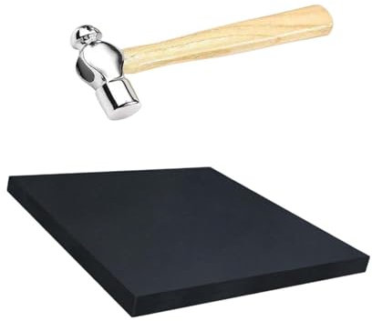 15cm MiniMartello,6 Pollice Martelloper Gioielli,Martelloperlacreazione di gioielli,Martelloapenna a sfera,MartelloperGioielli In Metallo con Blocco Panca in Gomma per la creazione di gioielli