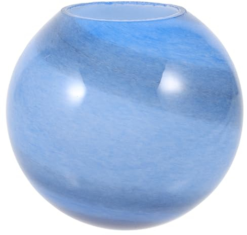 ANDRESLAD Pantalla De Vidrio Decorativa Para Lámpara De Mesa Diseño Planeta Azul-negro Tulipa De Techo De Cubierta Ornamental Para Lámpara De Salón