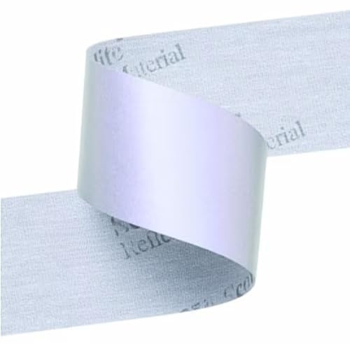 SOLNIT Reflective Sewing Sew on Tape Silver Fabric Textile Visibility Retroreflective Safety Vest ISO 20471/ISO 17353 Made with lite 8906 (2inch X 6.6foot_8906)