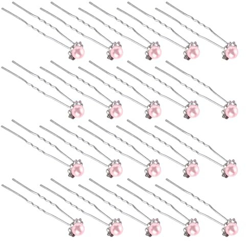 20 Pezzi Di Forcine Di Perle Di Rinestina, Accessori Per Acconciatura, Accessori Per Capelli Da Sposa, Accessori Per Capelli Elei E Semplici, Forcine A Forma Di U.