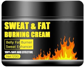 Sweat & Fat Burning Cream，Belly Fat Burner Sweat Enhancer，Slimming Massage Cream，Burns cellulite on thighs, legs, abdomen and buttocks，Suitable for both men and women，4.23 OZ