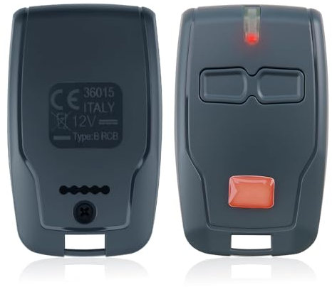 Mando a Distancia para Garaje BFT Mitto 2, 433.92MHz, 2 Canales, Código Rolling, Fácil Programación, Compatible con Mitto 2, Ghibli, Kleio, TRC 2, RCB04 - Incluye Pila
