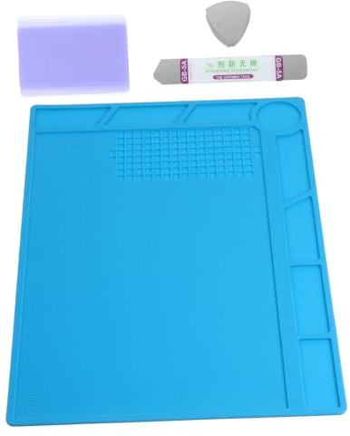 VILLCASE 1 Set Soldering Mat Insulated Heat Pad for Soldering Protection Multi Purpose Workbench Mat for Electronics Repair Lightweight and Portable for Computer and Mobile Phone Repairs