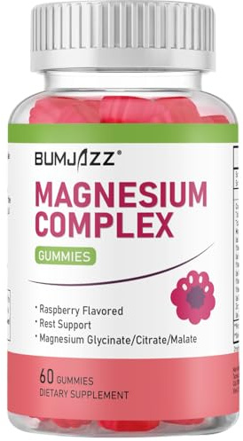 Magnesium-Komplex-Gummibärchen 800mg – 60 Stück – Magnesiumglycinat, citrat und -malat, zur Unterstützung der Muskelfunktion