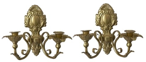 rockible Candle Sconce Wall Candle Holder Candlestick Holder Candelabra for Anniversary Home Bedroom, Gold